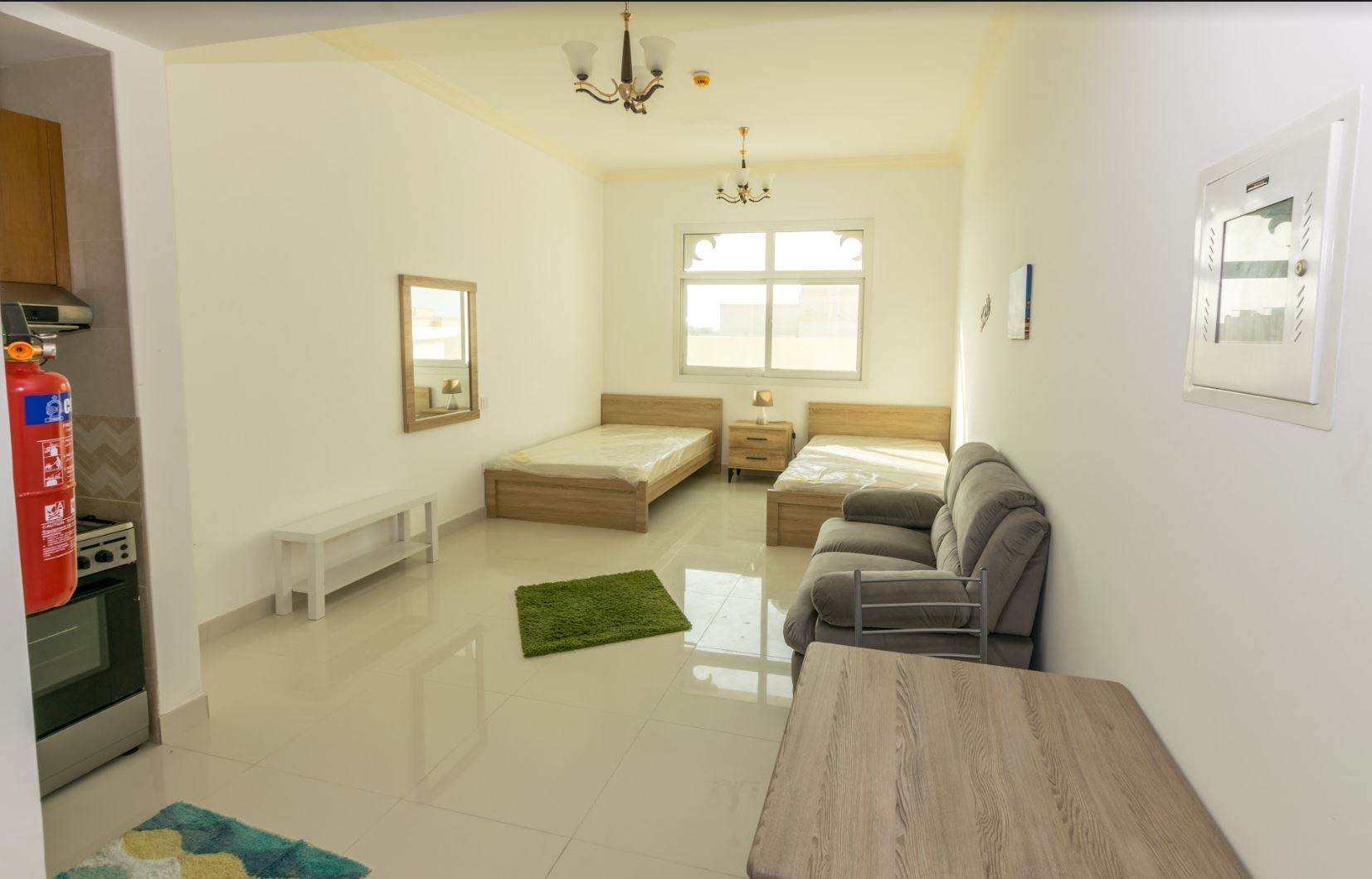Furnished family bed rooms available for rent in alquoz area