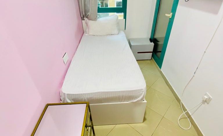 an image includes a single room in Dubai Marina available for rent at Newbai company.