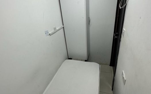 This picture shows a bed in a partition in Al Sharafi for rent - Al Quoz