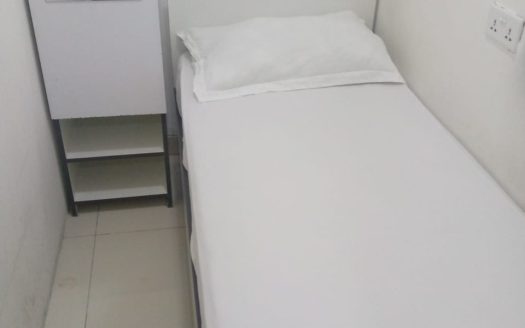This picture shows a bed in a partition in Al Quoz for rent - Dubai.