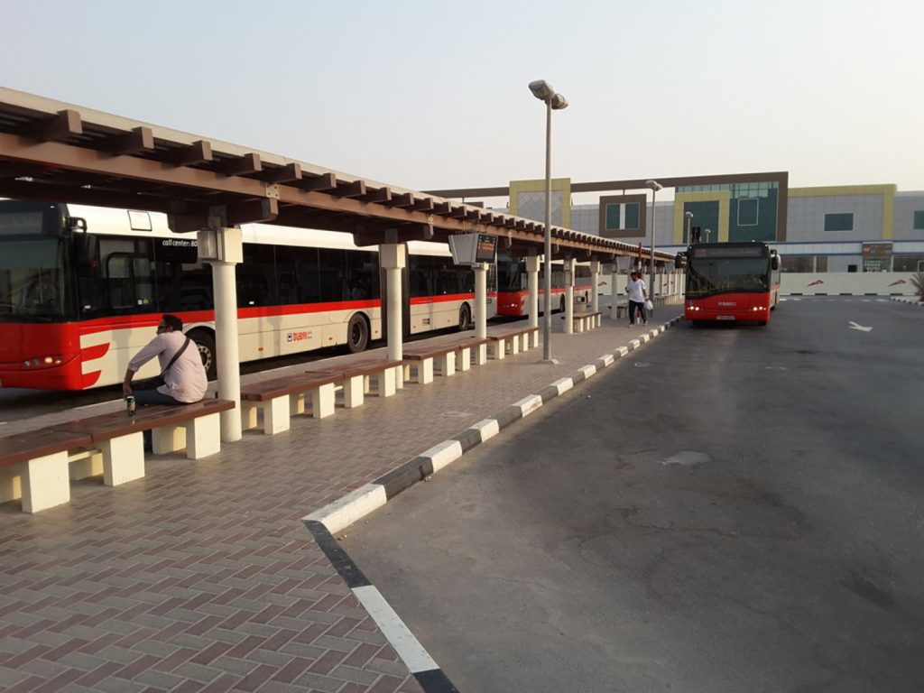 this picture shows the public transport available in Al Qusais - Dubai 